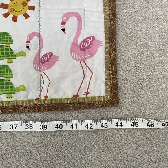 Handmade Quilt Blanket Noah's Arc Animals Colorful Pattern Size 44in x 39in - Picture 9 of 10